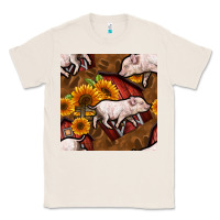 Natural pig and barn Classic Tee - BundleAndBundleShop