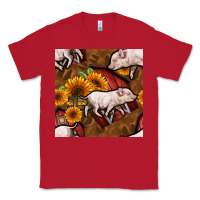 Red pig and barn Classic Tee - BundleAndBundleShop