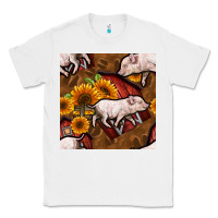 White pig and barn Classic Tee - BundleAndBundleShop