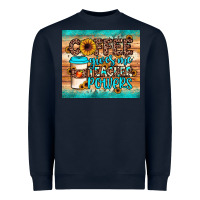 Navy coffee gives me teacher powers Heavyweight Sweatshirt - JahusDesignShop