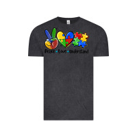 Vintage Black peace love  cure Vintage Tee - AdoDesignShop