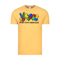 Vintage Mustard peace love  cure Vintage Tee - AdoDesignShop