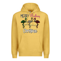 Antique Gold Merry Flocking Christmas Premium Hoodie - Bettercallsaul