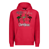 Cardinal Merry Flocking Christmas Premium Hoodie - Bettercallsaul