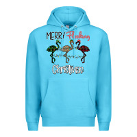 Ocean Blue Merry Flocking Christmas Premium Hoodie - Bettercallsaul