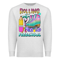 Oatmeal Heather rolling into preschool Premium Sweatshirt - BundleAndBundleShop