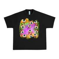 Black eyes leopard halloween patch Urban Heavy Tee - BundleAndBundleShop