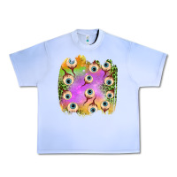 Grape Ice eyes leopard halloween patch Urban Heavy Tee - BundleAndBundleShop