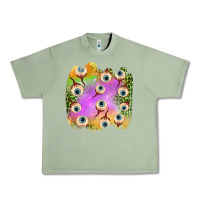 Oil Green eyes leopard halloween patch Urban Heavy Tee - BundleAndBundleShop