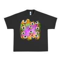 Pigment Black eyes leopard halloween patch Urban Heavy Tee - BundleAndBundleShop