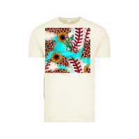 Vintage Arctic baseball leopard turquoise cactus sunflower seamless pattern Vintage Tee - JahusDesignShop