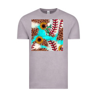 Vintage Zinc baseball leopard turquoise cactus sunflower seamless pattern Vintage Tee - JahusDesignShop