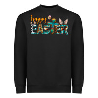 Black western happy easter Heavyweight Sweatshirt - AdoDesignShop