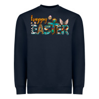Navy western happy easter Heavyweight Sweatshirt - AdoDesignShop