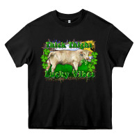 Black thick thighs lucky vibes charolais bull Heavy Core Tee - RanaPortraitStore