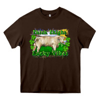 Chocolate Brown thick thighs lucky vibes charolais bull Heavy Core Tee - RanaPortraitStore