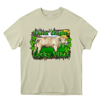 Thick Thighs Lucky Vibes Charolais Bull Heavy Core Tee | Teevron