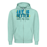 Seafoam life is better with my boys Zipper Hoodie - MaliasSmallBusiness