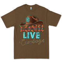 Cacao long live cowboys Premium Tee - texasbilliewilder