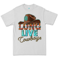 Dove Grey long live cowboys Premium Tee - texasbilliewilder