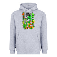Heather Grey St.Patrick Love With Clover Heavyweight Hoodie - BundleAndBundleShop