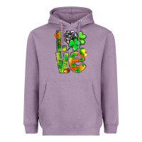 Lavender St.Patrick Love With Clover Heavyweight Hoodie - BundleAndBundleShop
