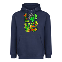 Navy St.Patrick Love With Clover Heavyweight Hoodie - BundleAndBundleShop