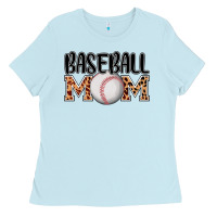 Baby Blue baseball mom Ladies Tee - AdoDesignShop