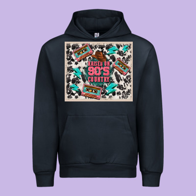 Raised 90's Country Urban Hoodie Designed By Tumblerdesignbyshophia