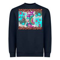 Navy auntie leopard turquoise Heavyweight Sweatshirt - JahusDesignShop