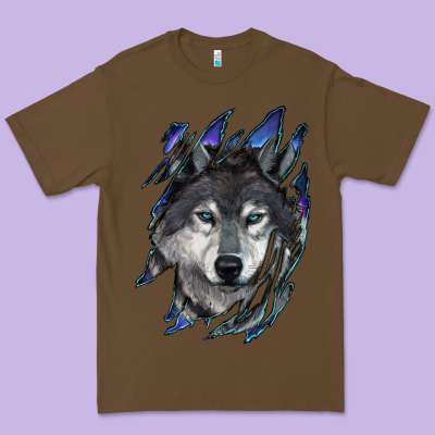 Premium Tee Wolf scratch mark