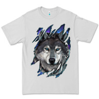 Dove Grey Wolf scratch mark Premium Tee - RanaPortraitStore