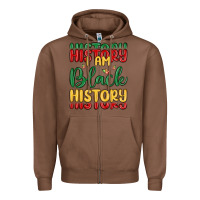 Chestnut i am black history Zipper Hoodie - MaliasSmallBusiness