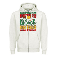 Oatmeal Heather i am black history Zipper Hoodie - MaliasSmallBusiness