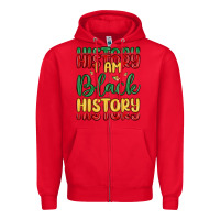 I Am Black History Zipper Hoodie | Teevron