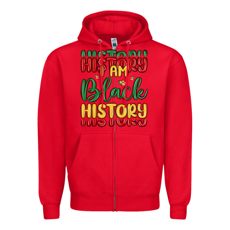 I Am Black History Zipper Hoodie by MaliasSmallBusiness | Teevron