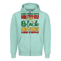 Seafoam i am black history Zipper Hoodie - MaliasSmallBusiness