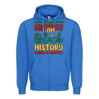 True Royal i am black history Zipper Hoodie - MaliasSmallBusiness