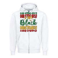 White i am black history Zipper Hoodie - MaliasSmallBusiness