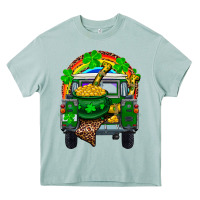 St Patricks Day Truck With Pot Of Gold Horseshoe A Heavy Core Tee | Teevron