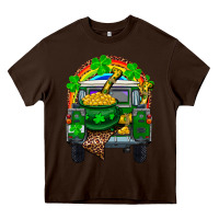 Chocolate Brown st patricks day truck with pot of gold horseshoe a Heavy Core Tee - RanaPortraitStore