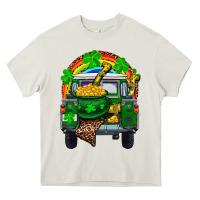 Cream st patricks day truck with pot of gold horseshoe a Heavy Core Tee - RanaPortraitStore