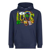 Navy St. Patrick's Love Nurse Heavyweight Hoodie - BundleAndBundleShop