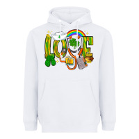 White St. Patrick's Love Nurse Heavyweight Hoodie - BundleAndBundleShop