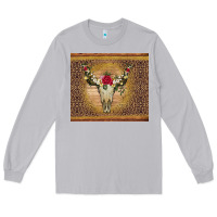 Moon Dust bull skull flowers glitter and leopard Long Sleeve Tee - Artiststas