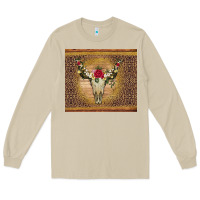 Mushroom bull skull flowers glitter and leopard Long Sleeve Tee - Artiststas