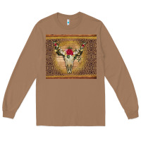 Toasted Coconut bull skull flowers glitter and leopard Long Sleeve Tee - Artiststas
