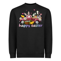 Black happy easter trucks Heavyweight Sweatshirt - AdoDesignShop