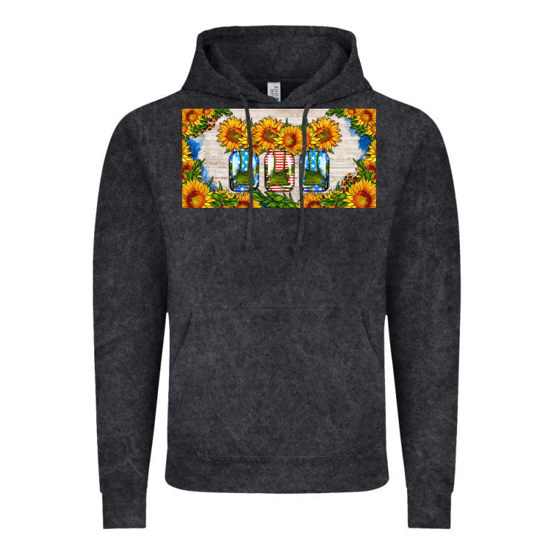 American Mason Jar Sunflower License Plate Vintage Hoodie by HRA Design Shop | Teevron