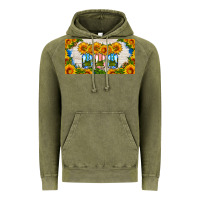 Vintage Olive american mason jar sunflower license plate Vintage Hoodie - HRA Design Shop